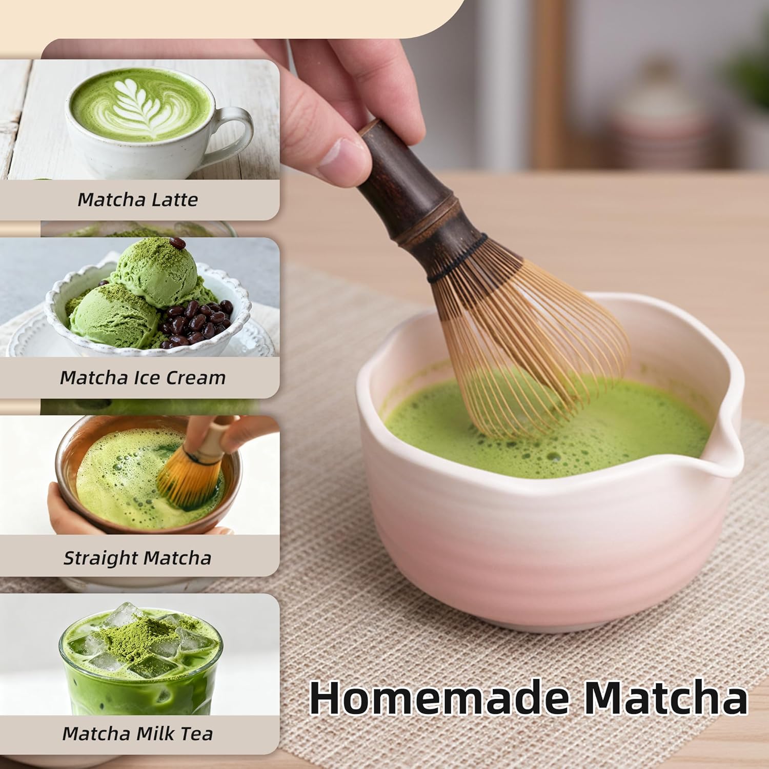 Bamboo Whisk Chasen - شين تشاسين اليدوية الخيزران ماتشا خفقت
